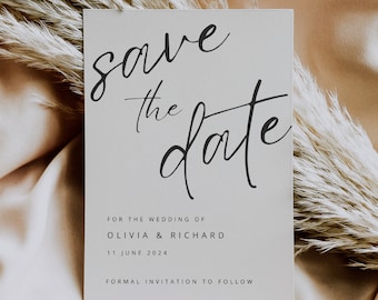 Save the date Vorlage | Handgeschriebenes modernes Save the Date | Druckbare Save the Date Karte | DIY Save the Date | Leinwand | Sofort-Download #21