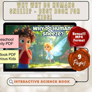 Why Do Humans Sneeze? | STEM Busy Book PDF for Kids | Activity Fun and Educational for Kids |  High Quality Animation | Graphics and Sounds