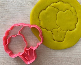 Broccoli Cookie Cutter, Green Veggies Fondant Dough Stamp, Healthy Fresh Vegetable Themed Party Favor, Farm Village Biscuit Cutter