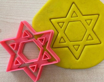 Star of David  Cookie Cutter, Jewish Religion Culture Symbol Fondant Dough Stamp, Hanukkah Themed Biscuit Cutter