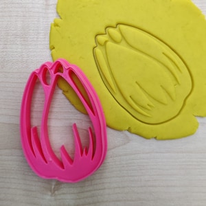 Tagliapasta a forma di tulipano, tagliapasta a forma di petalo di fiore di tulipano, bomboniera per feste in giardino primaverile, timbro in fondente a forma di tulipano in fiore
