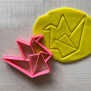 Tagliabiscotti con gru origami, tagliabiscotti con uccelli origami
