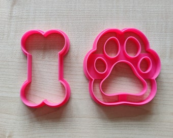 Hundeknochen und Pfotenabdruck Cookie Cutter Set - Leckereien für Hunde