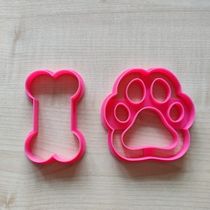 Dog Bone and Paw Print Cookie Cutter Set- Treats For Dogs