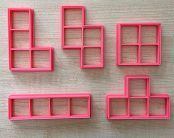 Video Game Cookie Cutter Set, Arcade Cookie Cutter, Geek Cookie Cutter, Video Game Console 8 Bit, Square Cookies