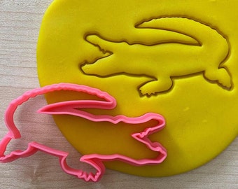 Cortador de biscoitos de jacaré, contorno de cortador de animais de crocodilo