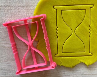 Hourglass Cookie Cutter, Sandglass Biscuit, Time Clock Fondant Stamp