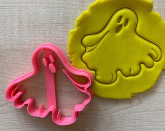 Halloween Ghost Cookie Cutter, Halloween Party Favor Fondant Cutter, Spooky Dough Stamp, Shocked Ghost Biscuit Cutter