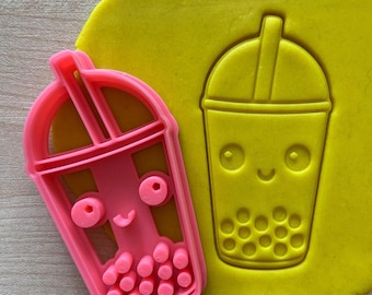 Cute Kawaii Boba Tea Cookie Cutter, Bubble Tea Party Favor