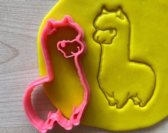 Lama Ausstechform, Baby Alpaka Keks Stempel