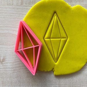 Emporte-pièce en forme de diamant gemme, thème de jeu vidéo