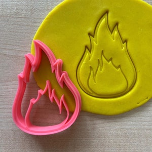 Fire Flame Cookie Cutter, Heat, Fire Ball, Firefighter Fondant Sugar Cookie, Icing, Cake Cutters