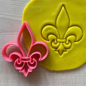 Emporte-pièce fleur de lys, emporte-pièce fleur de lys, France Français fleur de lys symbole de la nature Fondant emporte-pièce en pâte polymère