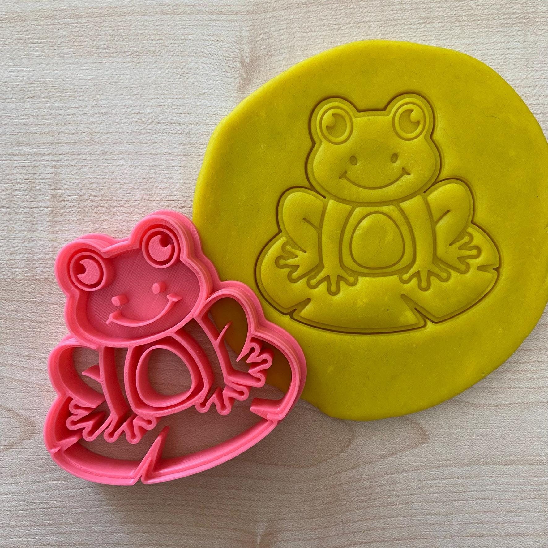 Cute Frog Cookie Cutter, Water Forest Lake Amphibian Pastry Fondant ...