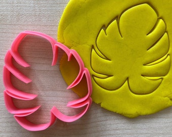 Monstera Deliciosa Leaf Cookie Cutter, Swiss Cheese Plant Tropical Biscuit Cookie Cutter