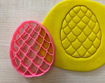 Dragon Egg Cookie Cutter, Scale Pattern Shape Biscuit Stamp