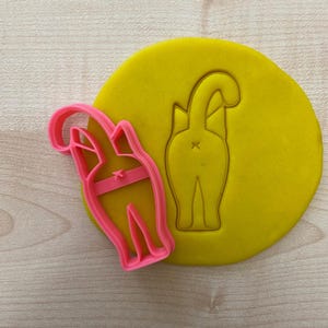 Tagliabiscotti per gatti, Timbro per biscotti Kitty Bum, Regalo per gli amanti dei gatti, Regalo per gli amanti degli animali, Regalo per la mamma gatto