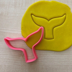 Whale Tail Cookie Cutter, Fish Tail Silhouette Fondant Dough Stamp, Ocean Sea Marine Mammal Animal Biscuit Cutter, Nautical Wildlife Themed
