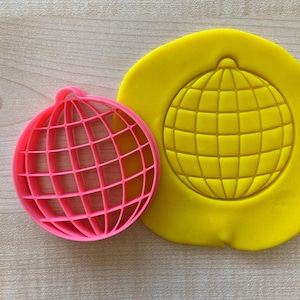 Discokula kakform, 70-tals tema kakdegsform, retro spegelkula fondantstämpel