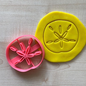 Sand Dollar Cookie Cutter, Ocean Sand Beach Themed Biscuit Cutter, Summer Under Sea Fondant Stamp, Sea Cookie, Snapper Biscuit, Pansy Shell