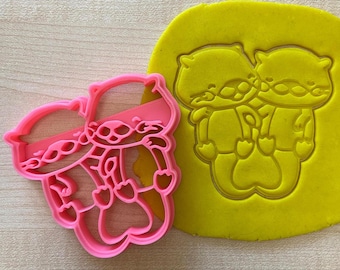 Cute Sea Otters Cookie Cutter, Happy otters biscuit, Kids party ideas, Marine mammals animals, Otters  river theme