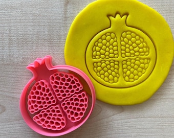 Foremka do ciastek w kształcie połówki granatu, foremka do ciastek Juicy Fruit, stempel do fondantu Good Luck Fruit, foremka do ciastek Punica granatum
