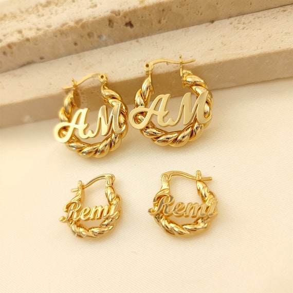 Baby name hotsell earrings