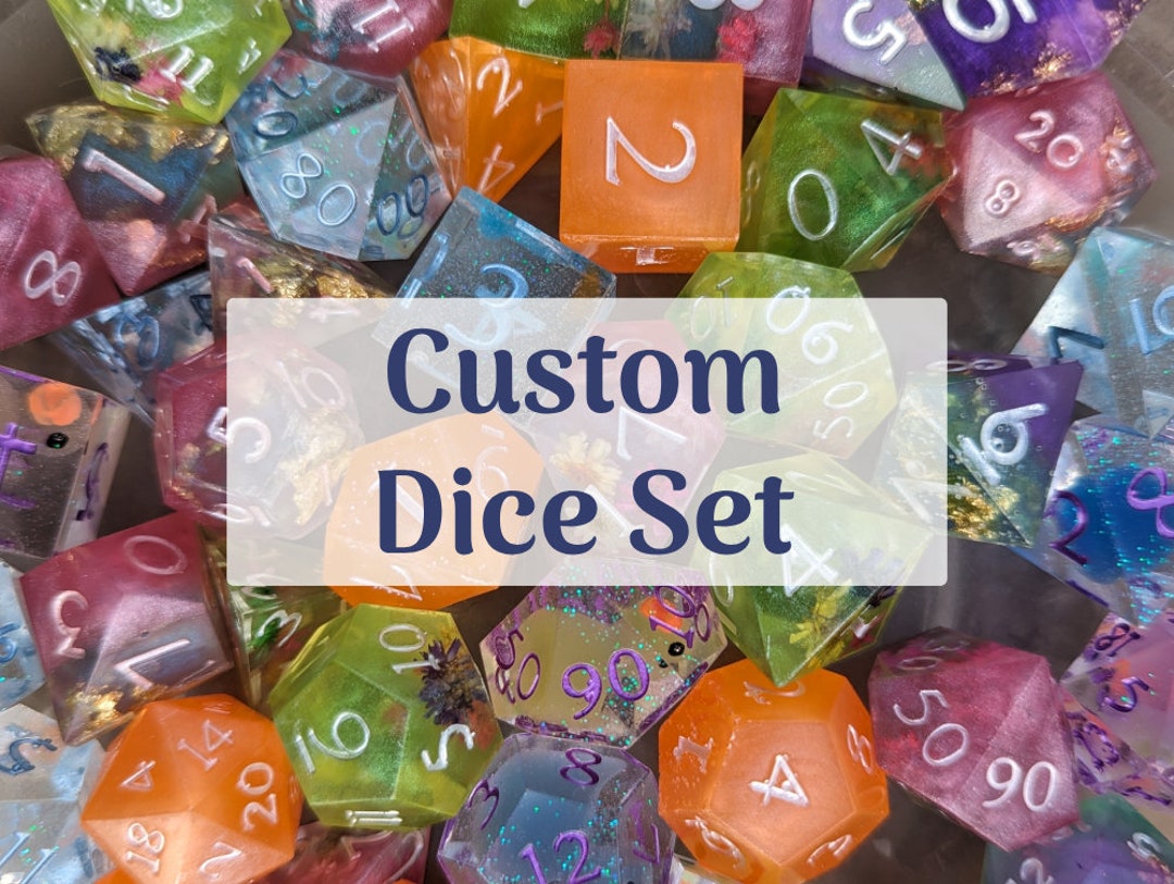 Custom Dnd Dice Design Your Own 7 Dice Set Handmade Dice Etsy Australia