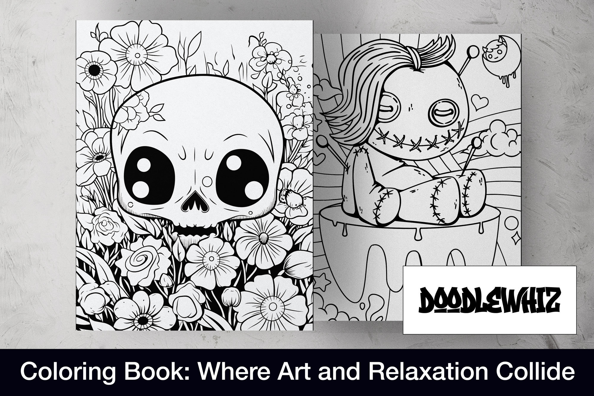 Creepy Kawaii Pastel Goth Coloring Book: Cute Horror Spooky Gothic ...