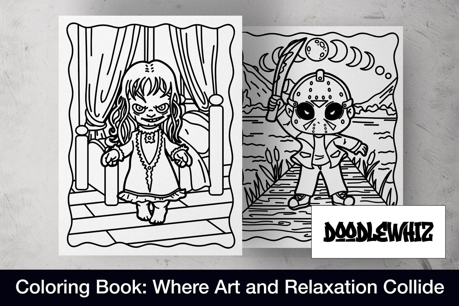 Horror Kawaii Pastel Goth Coloring Book: Creepy Kawaii &amp; Horror Chibi ...