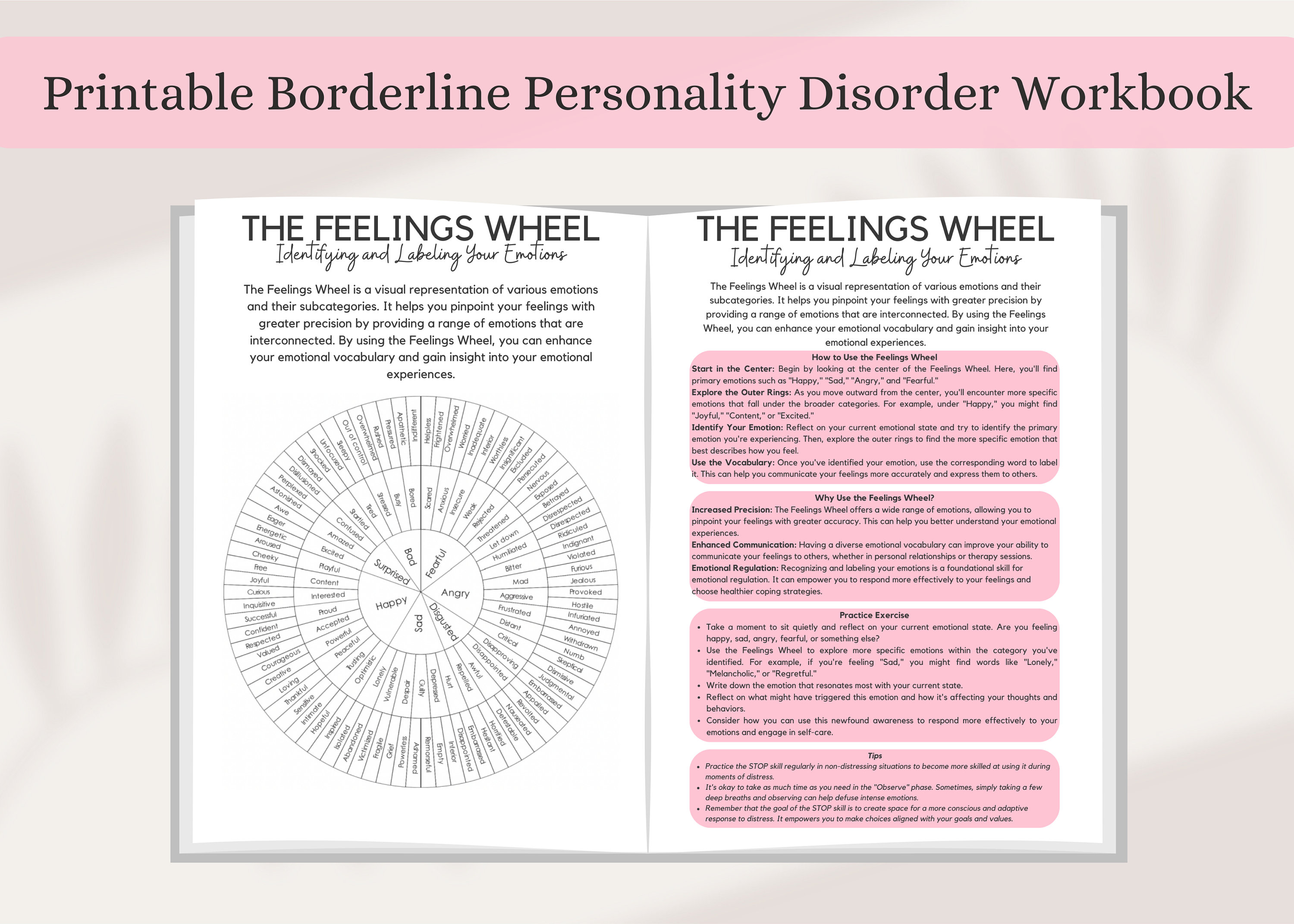 Bpd, Bpd Workbook, Bpd Borderline, Coping Skills, Therapy Worksheet ...