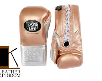 Customized Handmade Cowhide Boxing Gloves, Perfect gift for boxing lovers, Gift for boxer, Gift for him, Gift for boyfriend