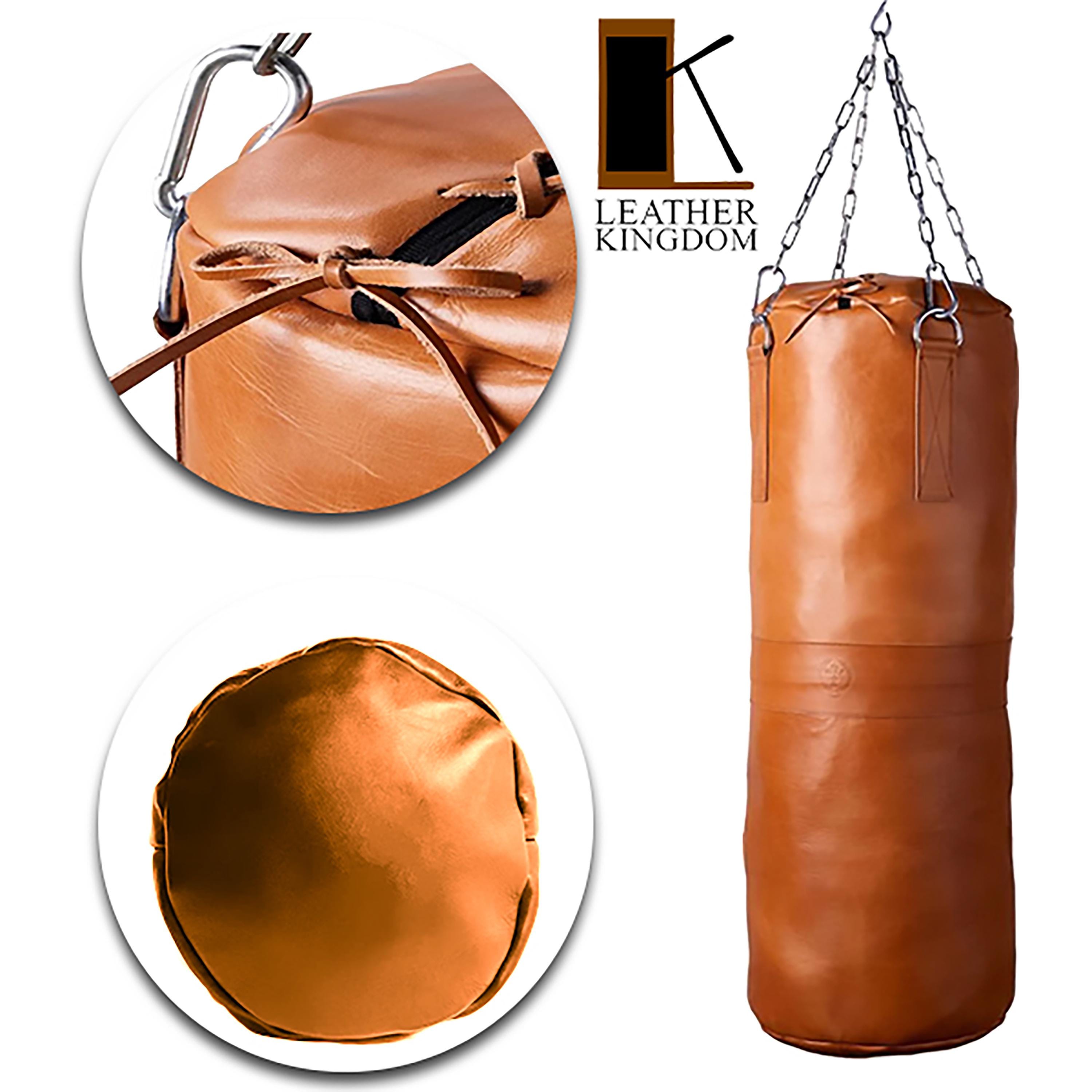 Vintage upper cut 5Ft Leather punching bag, brown cowhide