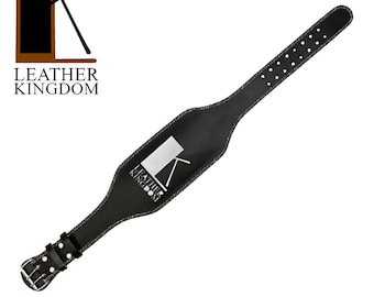 Ceinture d'haltérophilie en cuir personnalisée, ceinture de gymnastique résistante, soutien du dos d'entraînement, cadeau.