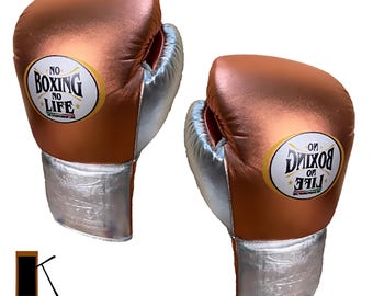 Customized Handmade Cowhide Golden Boxing Gloves, Perfect gift for boxing  lovers, Gift for boxer, Gift for him, christmas gift