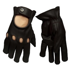 Handcrafted Black leather Fashion Gloves, biker gloves, working gloves, Fashion Gloves, pure leather gloves, Gift