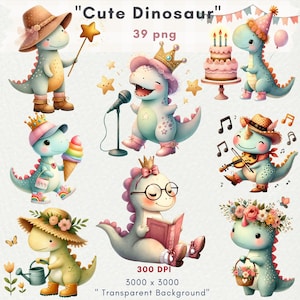 watercolor dinosaur, cute dinosaur clipart, Dino clip art, cute dinosaur png , dinosaures,cute dino, dinosaur birthday invitation girl