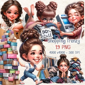Mode Mädchen, Frau einkaufen, Einkaufen Clipart, Einkaufen Clipart, Einkaufstasche, Tasche Einkaufen, Shopping Lady Grafiken, Schwarzer Freitag