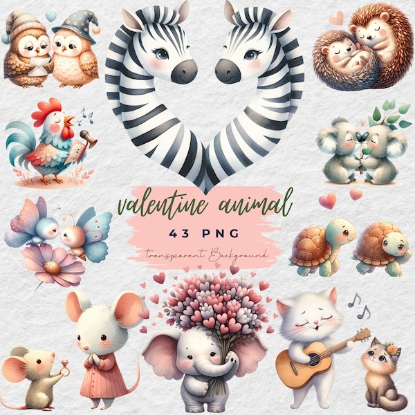 Animal Lover PNG, Rabbit Lover PNG, Zebra Clipart, Romantic Couple Animal, Love Valentine animals, Watercolor Safari Animals Clipart, Mugs