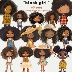 curly girl designs, Black girl Clipart, Black Curly Hair Clip Art , Fashion Girl Watercolor Clipart,Happy kids PNG clipart, clipart png girl