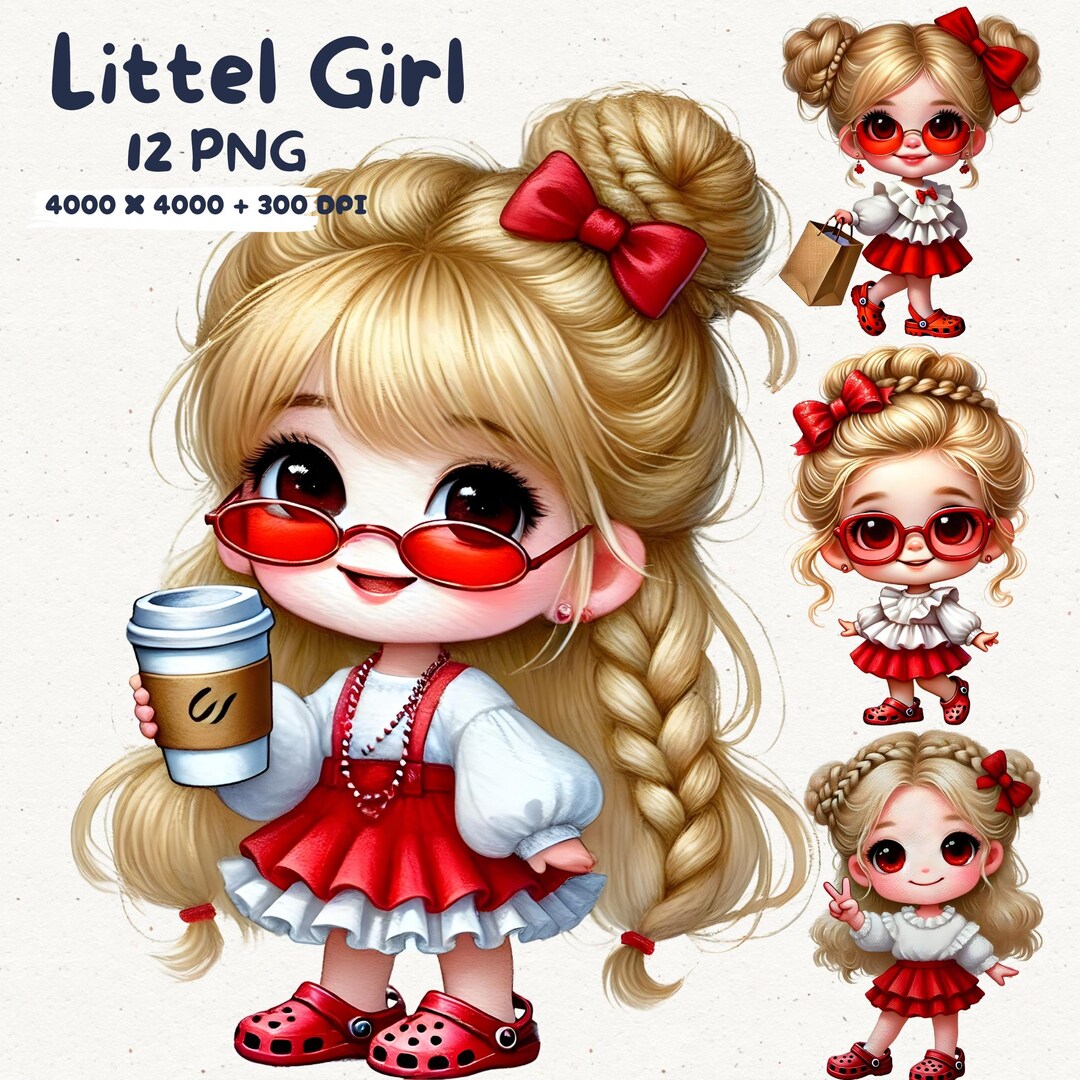 Girl Clipart, Cute Whimsical Girl, Fashion Girl Clipart , Autumn Girl ...