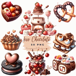 Watercolor Valentines Chocolates Clipart, , Chocolate Clipart, Watercolor Chocolate Clipart, Sweet PNG,  Love PNG, Valentines Candy Heart