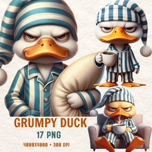 Grumpy Duck, Grumpy PNG, Grumpy Lustige Tiere, lustige Ente PNG, Tiere Clipart, Grumpy Coffee Tiere Clipart, Cartoon Tiere, Kommerzielle Nutzung