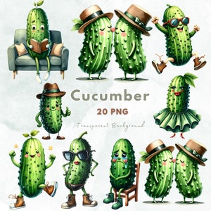 Lustige Cliparts, Gurke, verrückte Gurke Clipart, Gurke Clipart PNG, lustige Gurke Clipart, Gemüse Clip Art