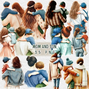 Mutter und Sohn png, Mutter mit Jungen, Mom Clipart, Mutter mit Jungen png, Muttertag Clipart, Mutterliebe Clipart, Kinderzimmer Clipart