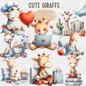 cute giraffe clipart, cute giraffe png, giraffe png, Sweet Giraffe, Children Printable, baby animal for baby shower, Safari Nursery