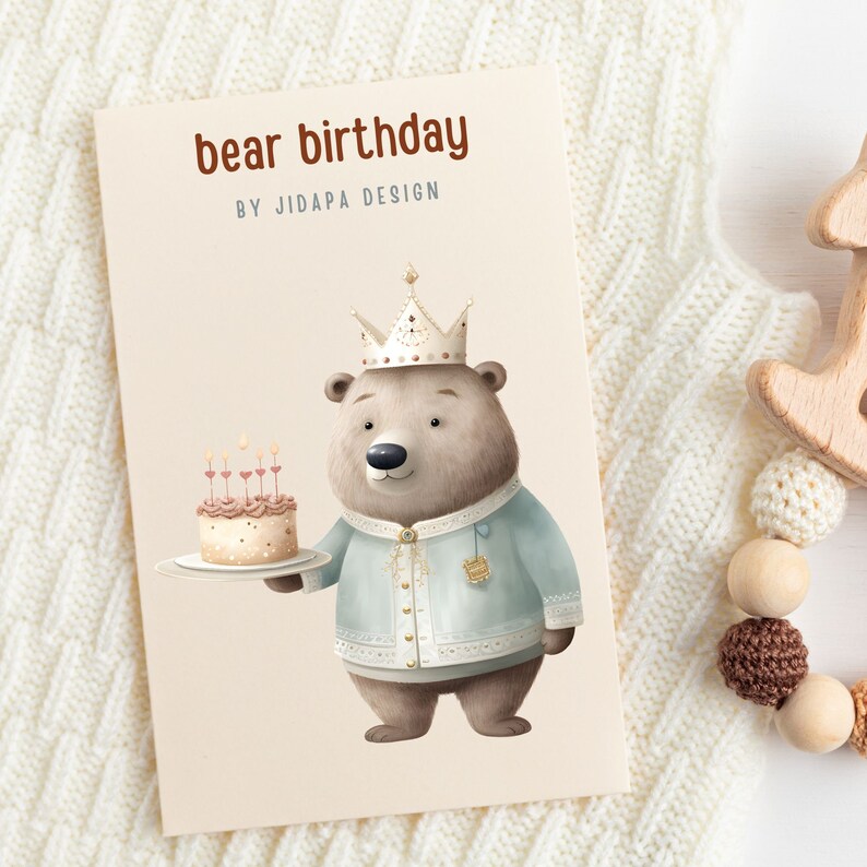 Bären Geburtstag, Bären Geburtstagskarte, süßer Bär, Geburtstag Clipart