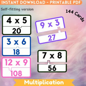 Druckbare Multiplikations Karte für Schulkinder Mathematik Multiplizieren Karte Homeschooling Montessori Karte und Einmaleins für Kind