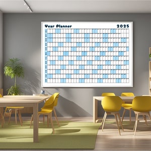 Giant 2025 Annual Wall Planner Printable 2025 Calendar Full Year Wall ...