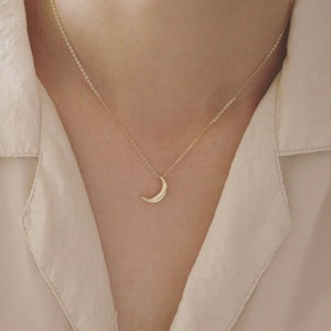 Stainless Steel Necklace New Fashion Moon Chain Necklaces For Women Jewelry Accessories, Gift For Her